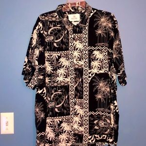 Black Hawaiian Shirt - Men’s XL 28 Palms